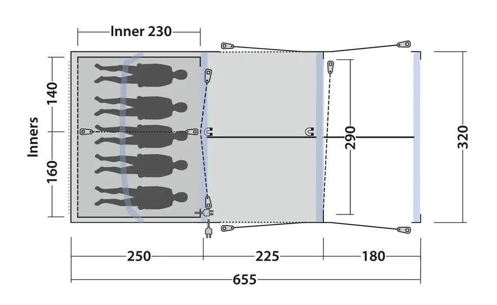 5 Personen Tunnelzelt Iowa 5 Air