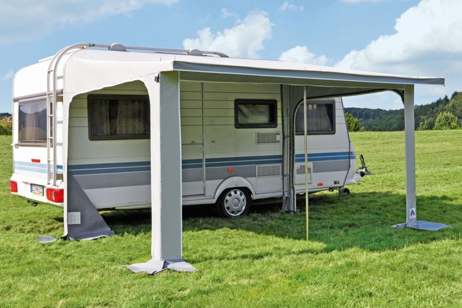 Dauerstand Teilzelt Wien 300x240cm Einzug links