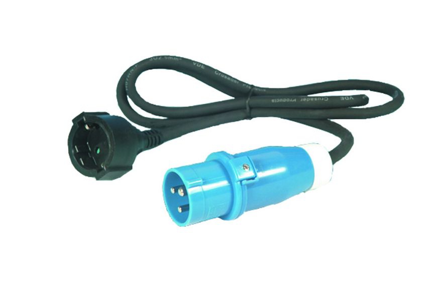 1,5m Adapterkabel 3x2,5m² CEE Stecker Schuko Kupplung