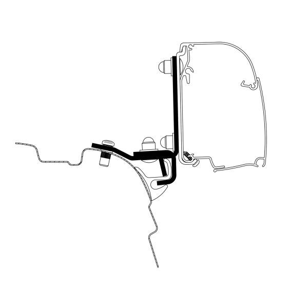 Adapter VW T5/T6 mit Brandrup Top-Rail für Thule 4200