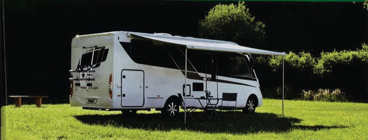 Kurbelmarkise 5200 Wandmontage, 3,5 x 2,5 m, Gehäuse eloxiert, Mystic-Grau