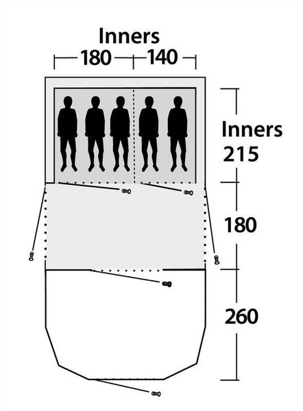 5 Personen Tunnelzelt Edmonds 5A