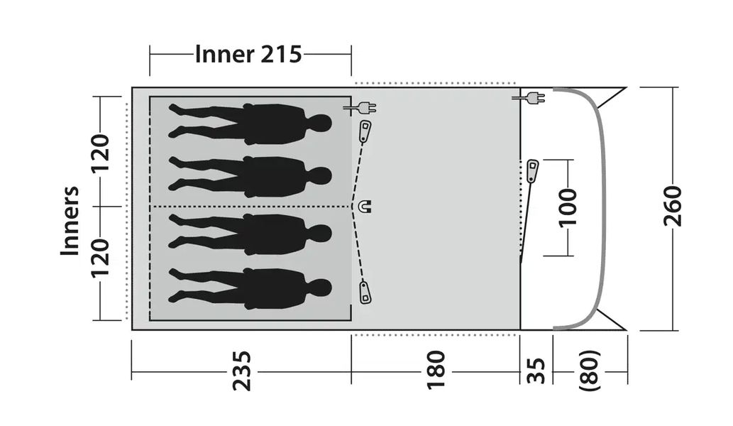 4 Personen Tunnelzelt Birdland 4 TC
