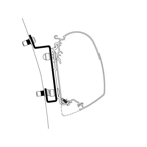 Adapter für Ford Transit ab Bj. 2014/05 High Roof H3 zu TO Serie 5 und 8
