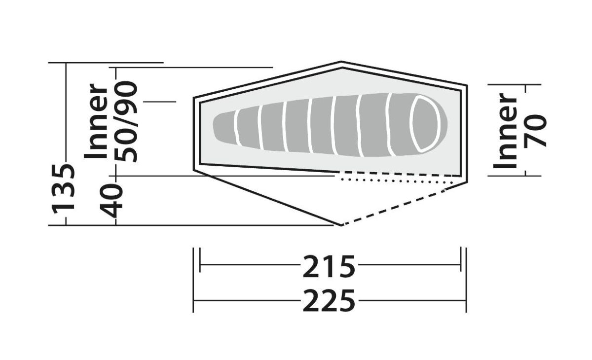 1 Personen leichgewicht Tunnelzelt Chaser 1 LW 1 Personen leichgewicht Tunnelzelt Chaser 1 LW