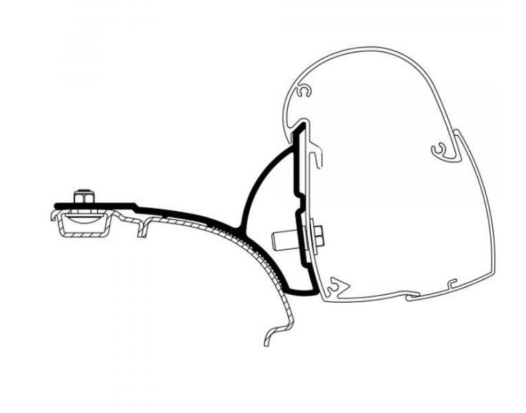 Adapter VW T5 / T6  mit C-Schiene für Omnistor 5102
