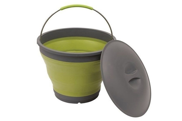 Outwell Eimer mit Deckel 7,5l Collaps grün bruchsicher