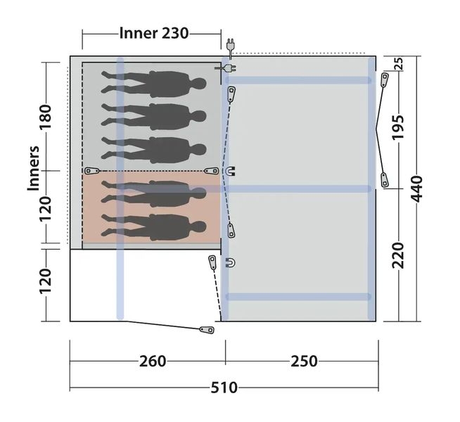 5 Personen Tunnelzelt Virginia 5 Air TC