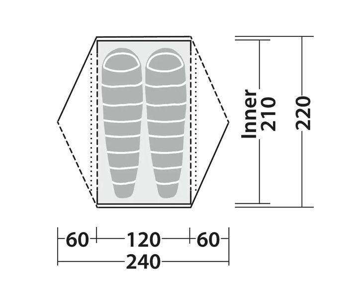 2 Personen Kuppelzelt Aster 2 Pro Ausstellungsstück