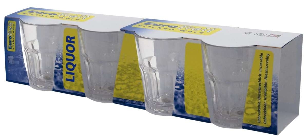 Schnapsglas, 35ml transparent, 4er Set