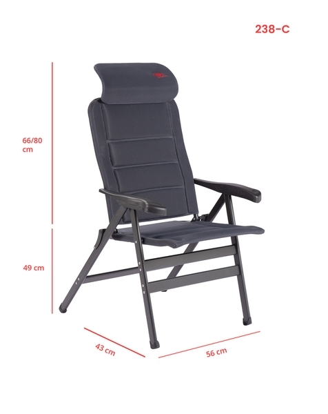 Campingstuhl Air Deluxe Compact XL Fb. grau