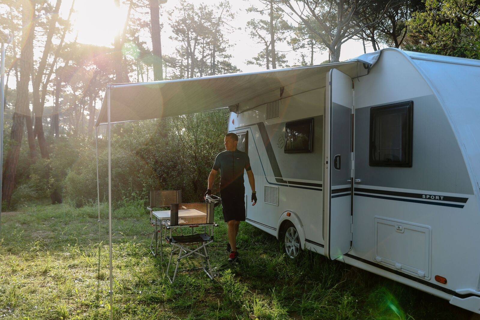 Fiamma Sackmarkise Caravanstore 190 Tuchfarbe Royal Grey