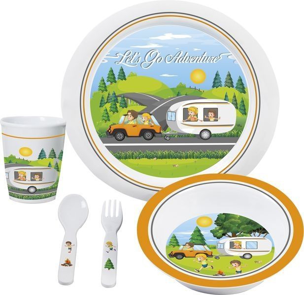 Kinder Geschirr-Set Let's Go Adventure 3+