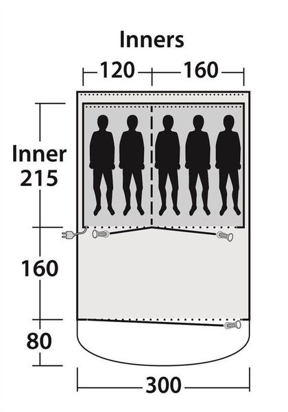 5 Personen Tunnelzelt Franklin 5