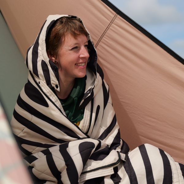 Vanlife Schlafsack Bentcho Zebra Druck