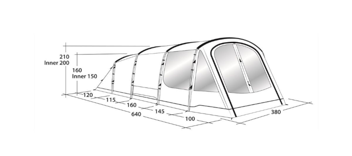 6 Personen Tunnelzelt Maytown 6 Ausstellungsstück/Muster