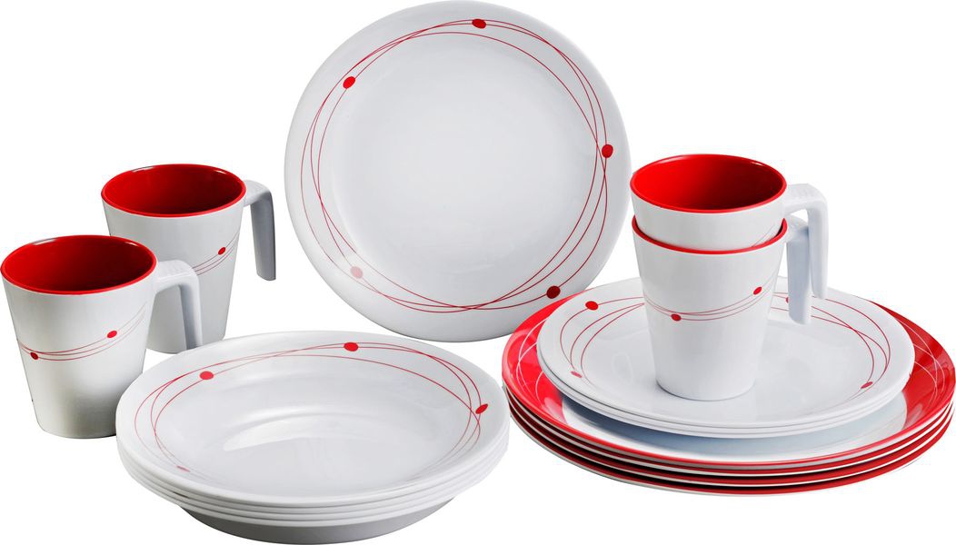 Geschirrset Melamin Cosmic 16-teilig