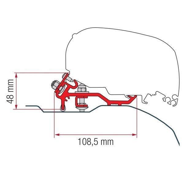 Kit Fiat Ducato H2 silber, ab 2006 für L2 und L3 für F80/F65