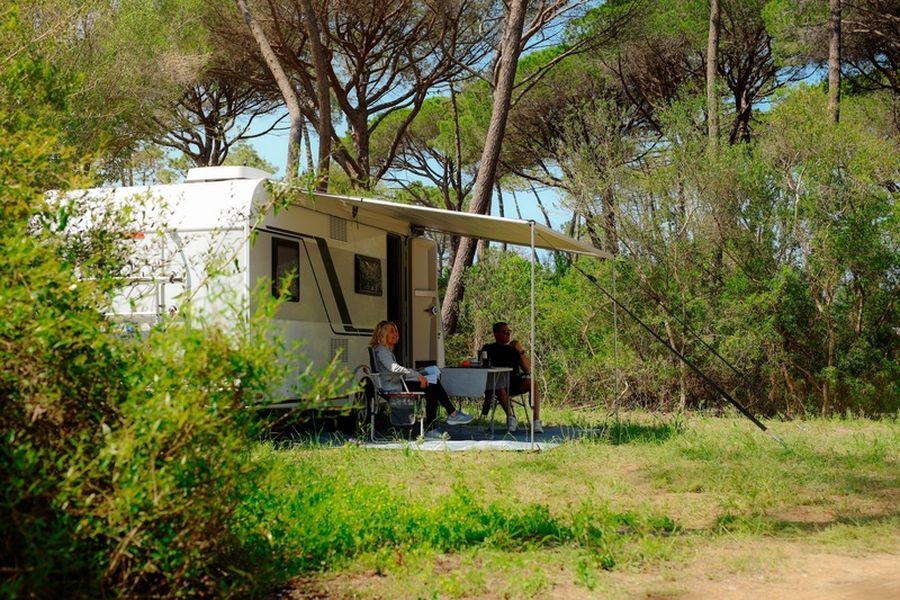 Sackmarkise Caravanstore XL 440 Royal Blue 1x eingezogen