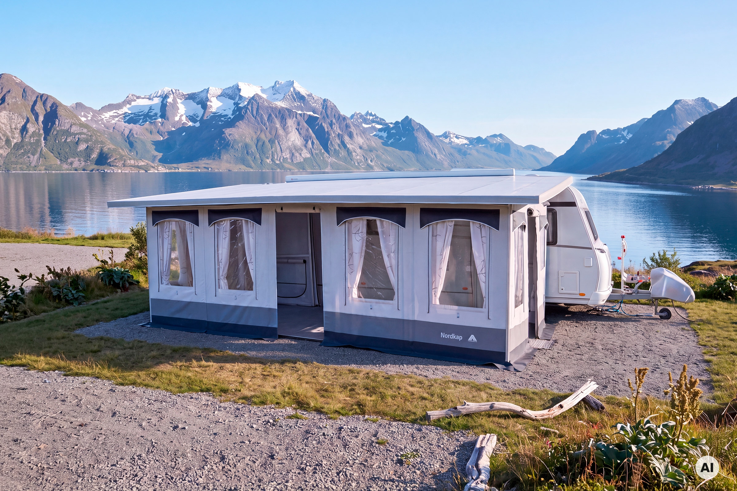 Freistehendes Zelt Nordkap mit Alu Vierkant-Gestänge