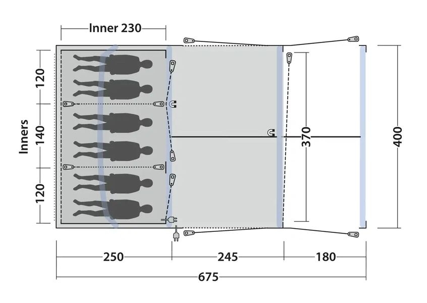 6 Personen Tunnelzelt Iowa 6 Air