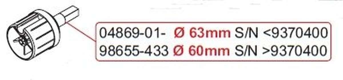 Endanschlagvorrichtung F45 / F65 Ø 63 mm
