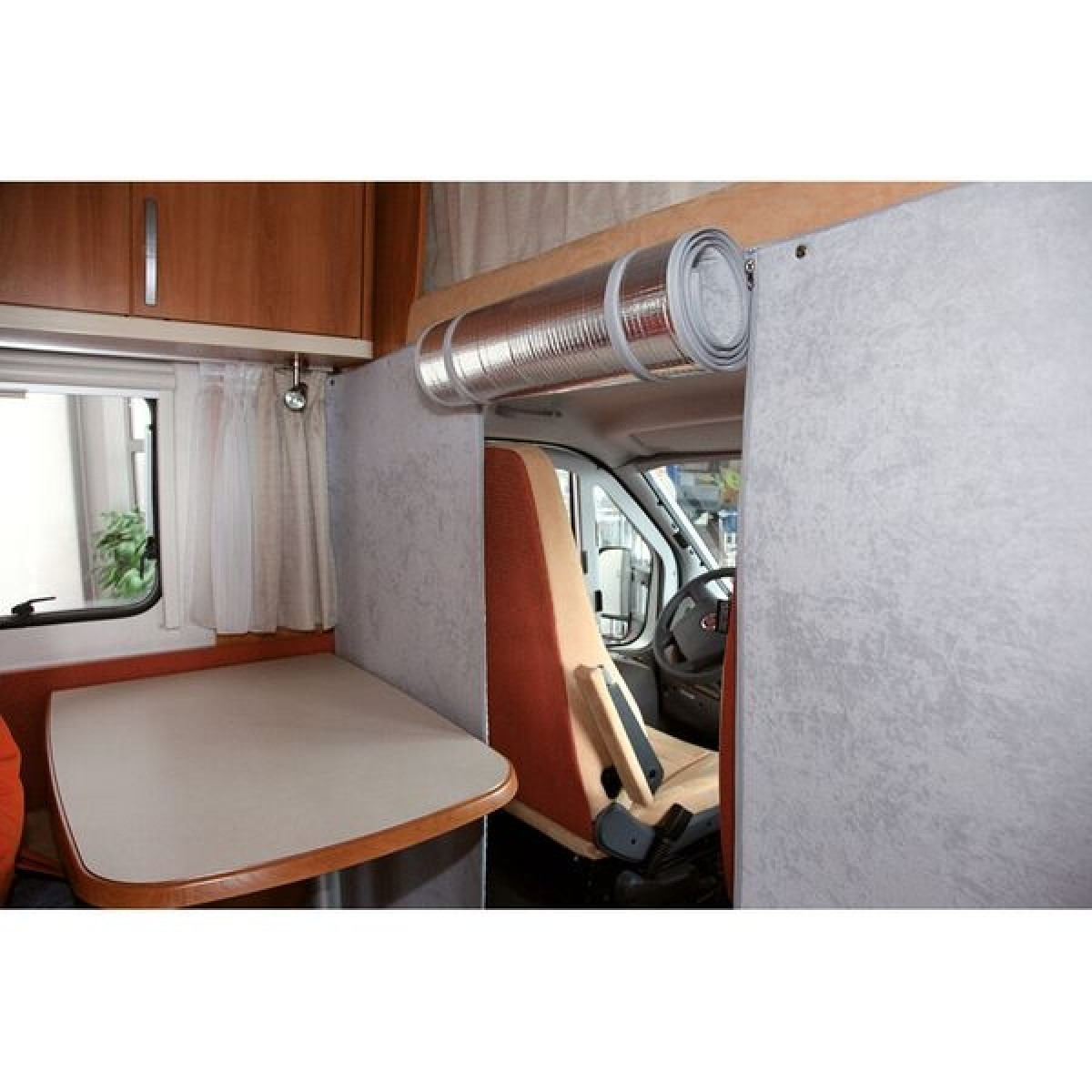 Thermo-Trennvorhang 222 x 148 cm hellgrau für Reisemobile mit