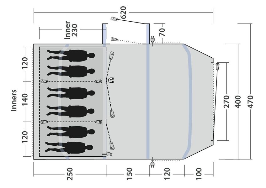 6 Personen Tunnelzelt Montana 6 Air