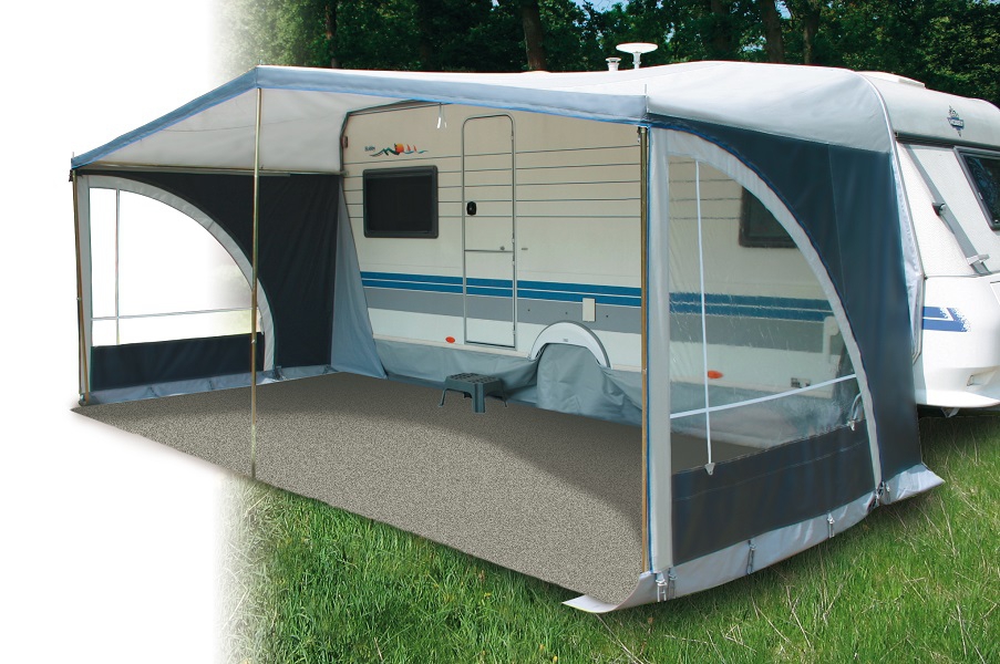 Vorzeltteppich Camptex grau 250cm Meterware