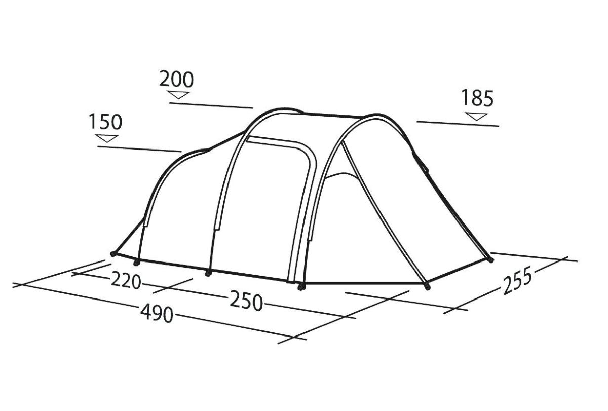 4 Personen Tunnelzelt Cima Versa 4 Ausstellungsstück
