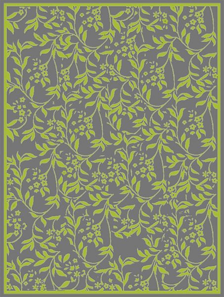 Teppich 200x180cm dunkelgrau-grün