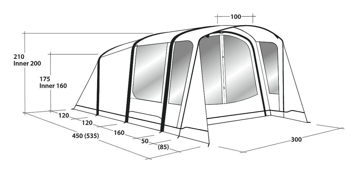 5 Personen Tunnelzelt Elmdale 5PA  Ausstellungsstück