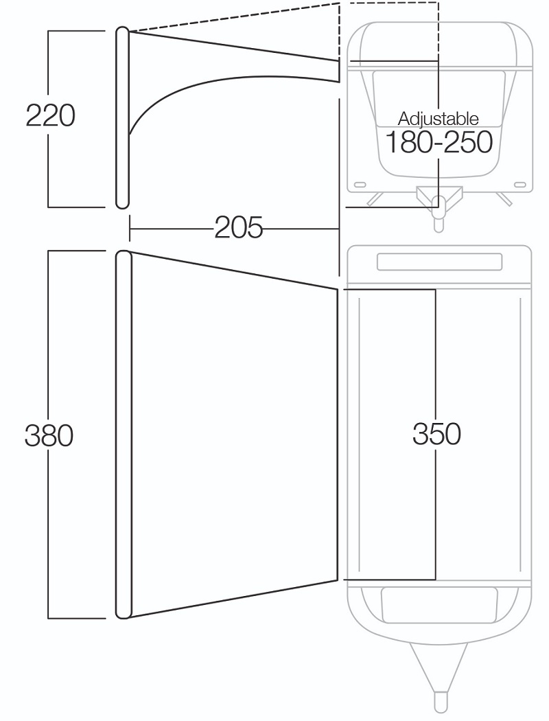 aufblasbares Sonnendach Sky Canopy 350cm