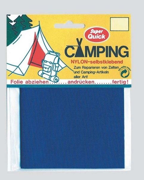 Camping-Flicken blau
