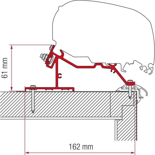 Kit Caravan Roof Markisenadapter F80/65