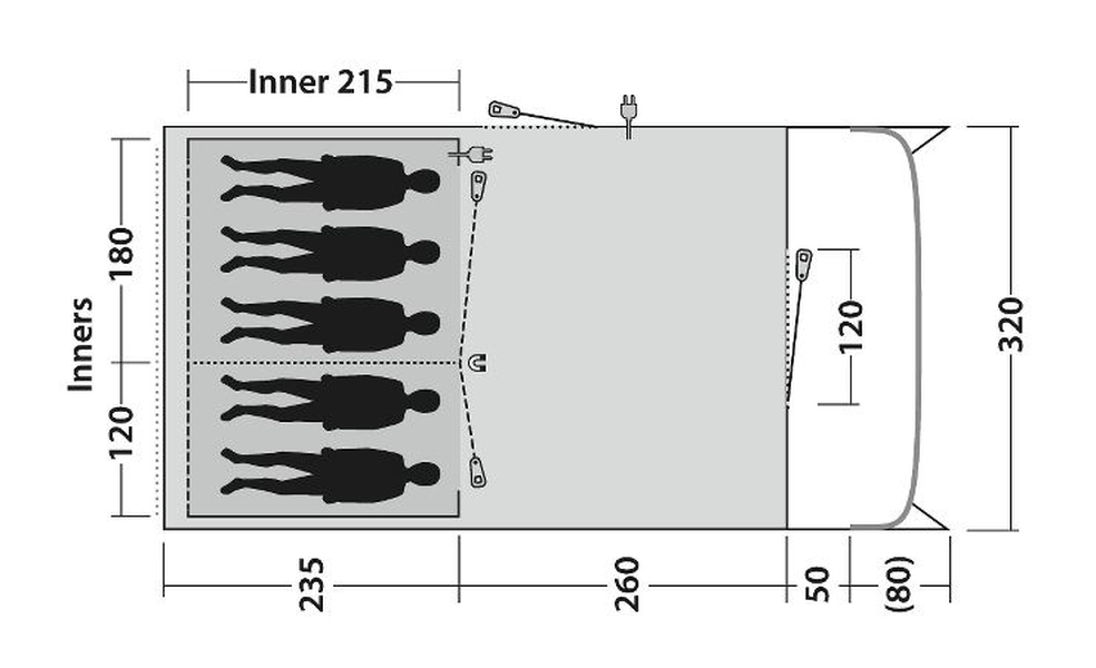 5 Personen Tunnelzelt Denver 5