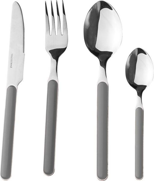 16-teiliges Besteck-Set Delice grau