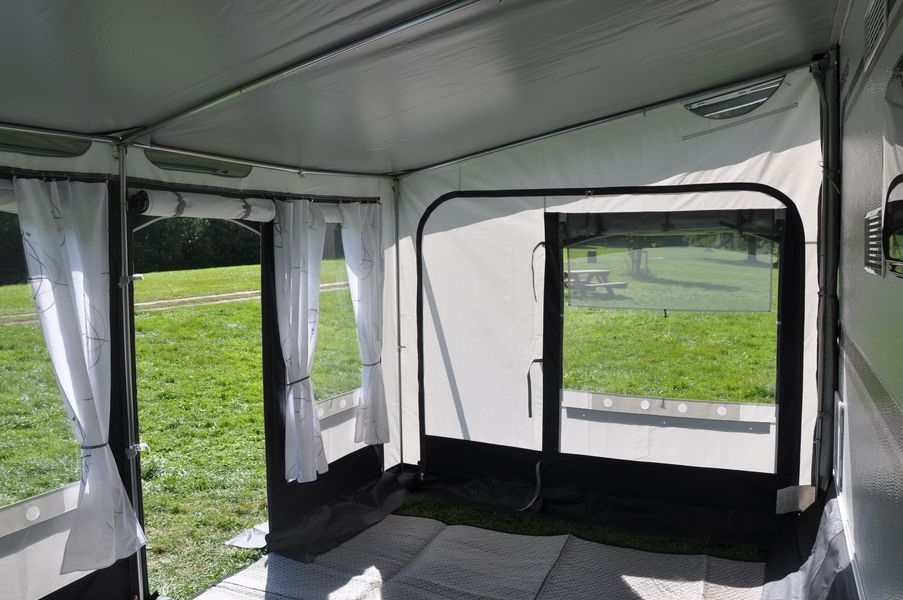 Dauerstand Teilzelt Friesland 400x240cm Einzug links