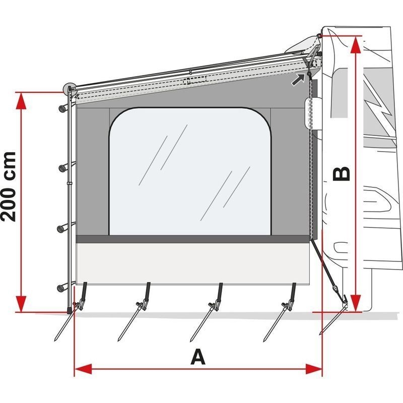 Seitenwand Side W Caravanstore / F35 sowie F35 Pro