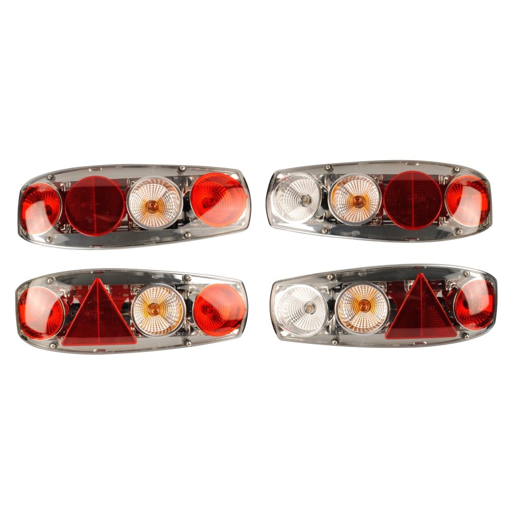 Rückstrahler für Wohnwagen rechts chrom.