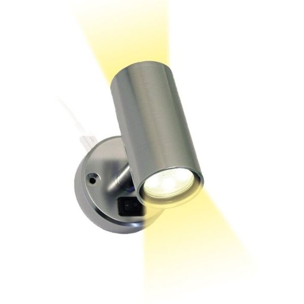 FriLight Aufbauspot Minitube D2 Alu mit Schalter und USB-Anschluss
