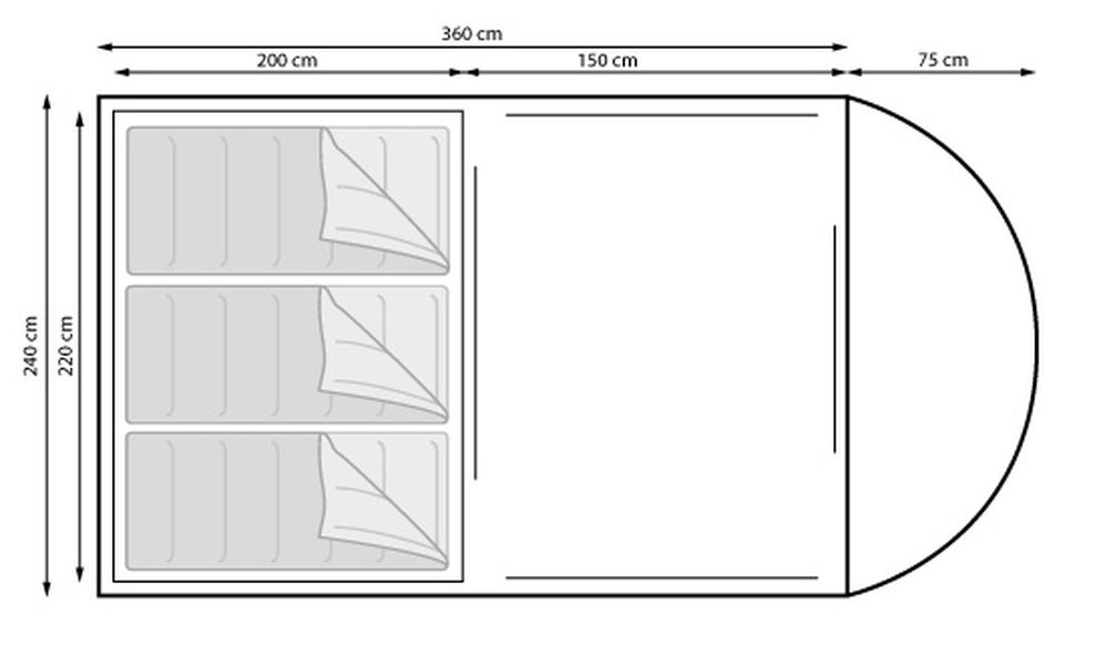 3 Personen Tunnelzelt Eagle Rock