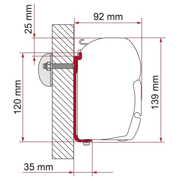 Markisenadapter AS 450 cm, B-Ware