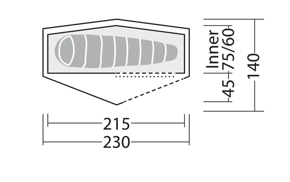 1 Personen Tunnelzelt Starlight 1 Exp