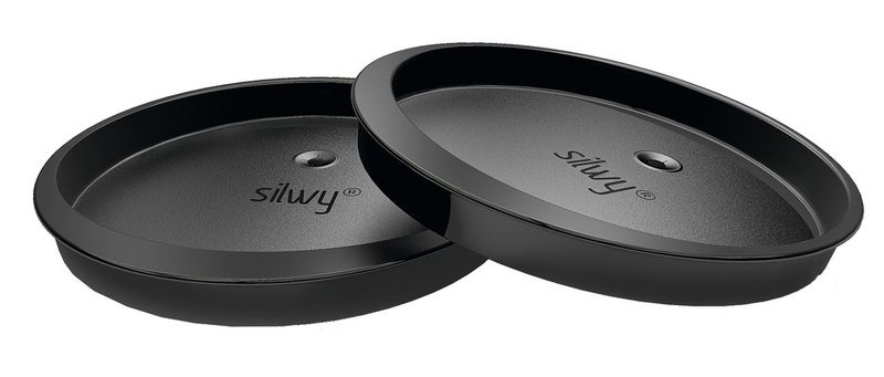 Silwy Deckel für Magnetgläser, grau 2er-Set