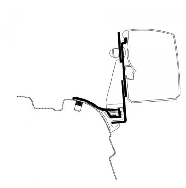 Adapter VW T5 / T6 langer Radstand mit Reimo Multi Rail für Thule 3200