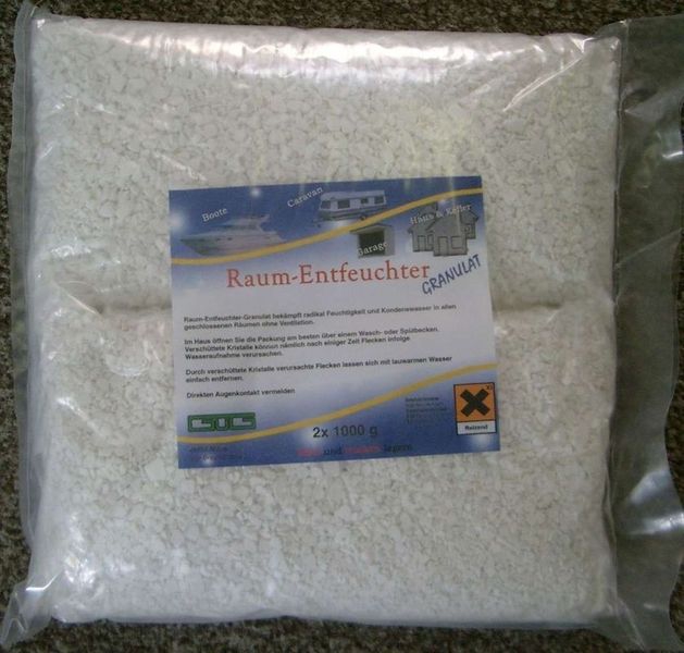 Nachfüll-Luftentfeuchter-Granulat 2 x 1 kg-Pack
