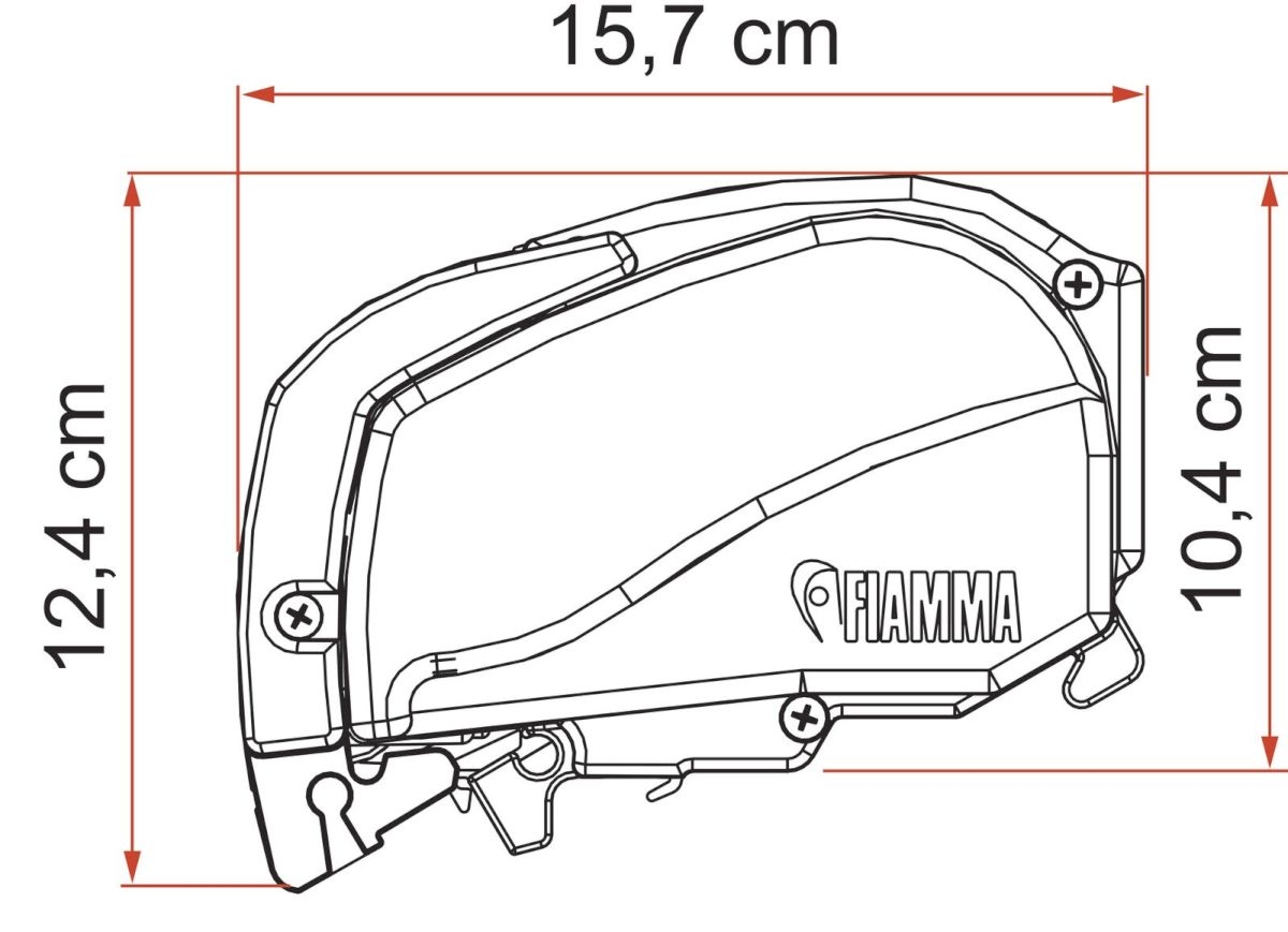 Dachmarkise F80L 500 Polar White Tuchfarbe Royal Grey -II. Wahl-