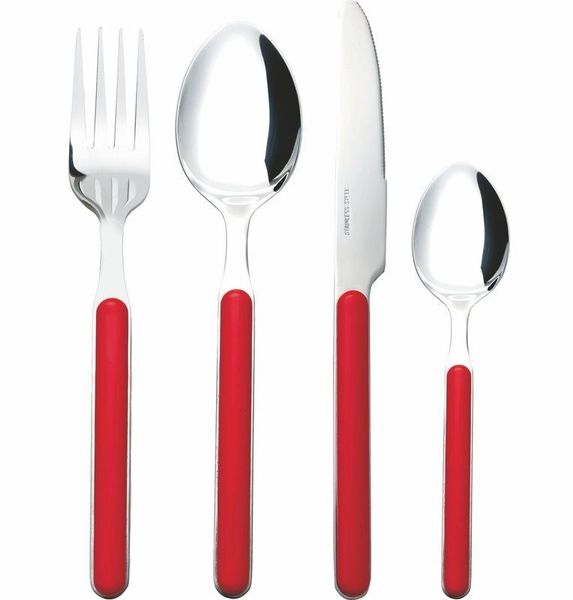 16-teiliges Besteck-Set Delice rot