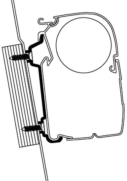 Adapter für Ford Transit H2 bis Bj. 2014/04 High Roof zu Omnistor Serie 5 ud 8